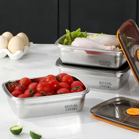 SteelPreserve ® Lonchera Antibacteriana de Acero Inoxidable||4 piezas